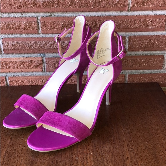 BP fuchsia suede heels - Picture 1 of 1